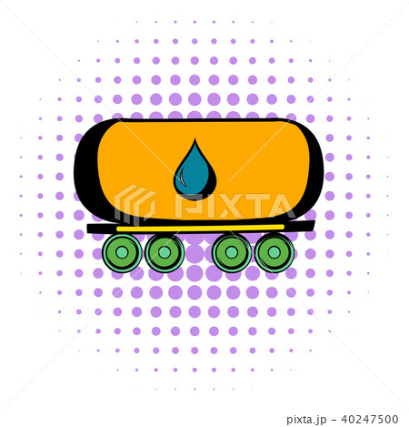Oil tank icon, comics style Oil tank icon, comics style 40247500