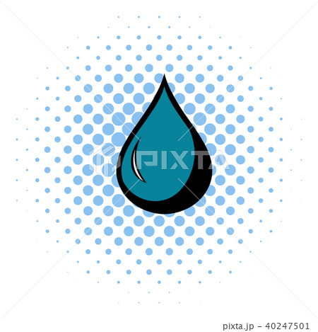 Black drop icon, comics style Black drop icon, comics style 40247501
