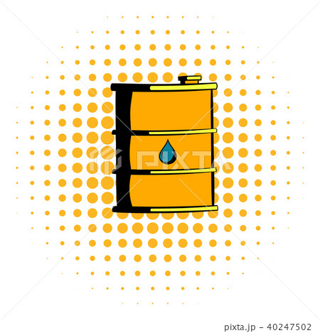 Oil barrel icon, comics style 40247502
