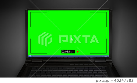 laptop monitor cctv display dark background 40247582