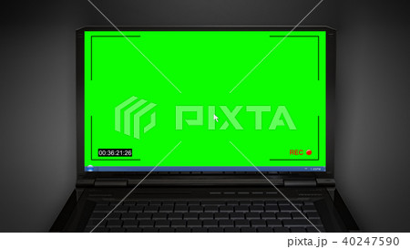 notebook green screen for cctv recording 40247590