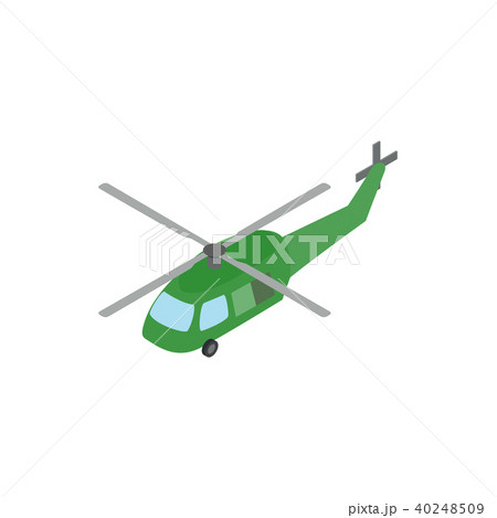 Military helicopter icon, isometric 3d style Military helicopter icon, isometric 3d style 40248509