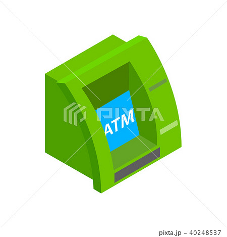 ATM bank cash machine icon, isometric 3d style 40248537