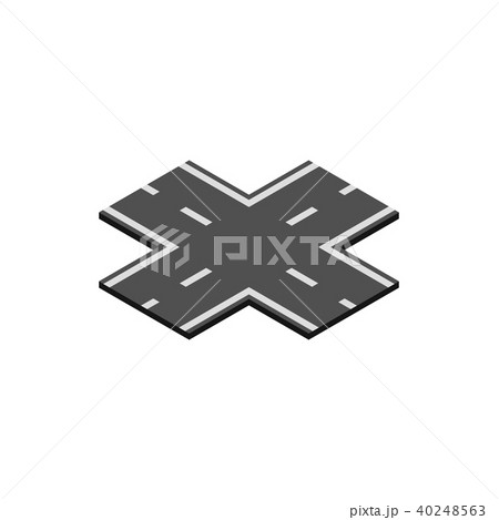 Crossroad icon, isometric 3d style 40248563