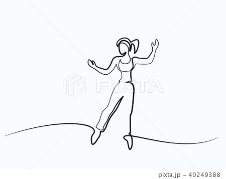 Happy jumping woman on white background. Happy jumping woman on white background. 40249388