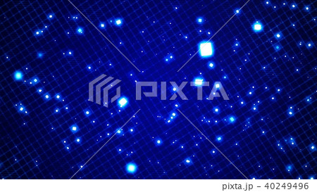 Background with nice matrix blue cubes 3D rendering 40249496