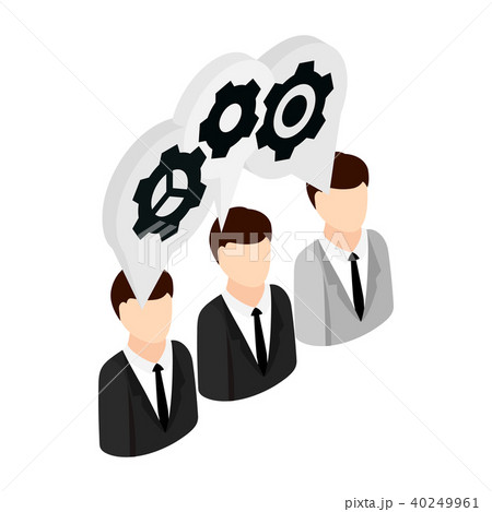 Human resources icon, isometric 3d style Human resources icon, isometric 3d style 40249961