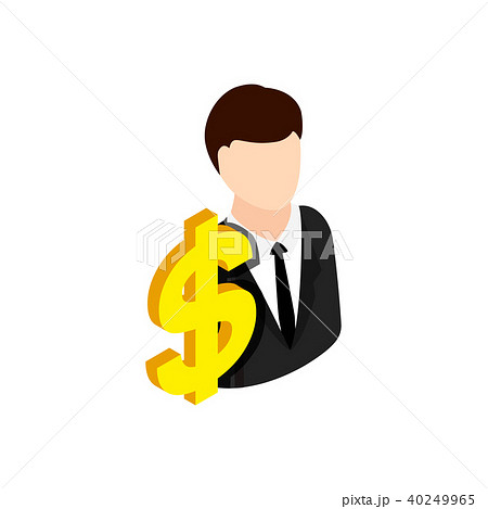 Businessman with dollar sign icon 40249965