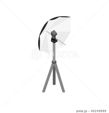 Studio flash with umbrella icon 40249999