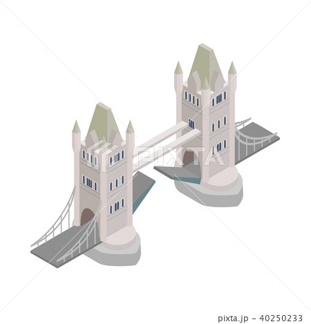 Tower Bridge in London icon, isometric 3d style 40250233