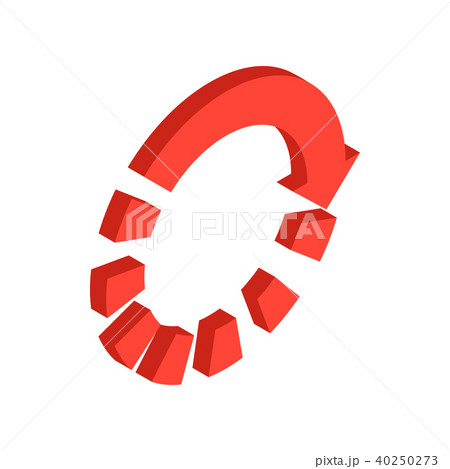 Orange loading circle sign icon Orange loading circle sign icon 40250273