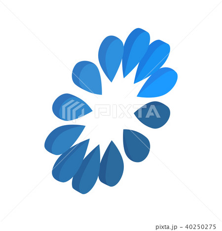 Blue circle loading bar icon, isometric 3d style Blue circle loading bar icon, isometric 3d style 40250275