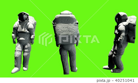 Astronaut raises his hand to greet. 3D rendering 40251041