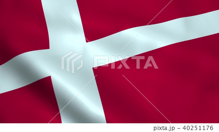Realistic Denmark flag 3D rendering Realistic Denmark flag 3D rendering 40251176