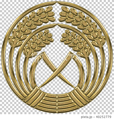 Family crest holding rice gold Family crest holding rice gold 40252779