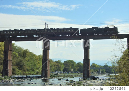 秩父鉄道の風景 上長瀞鉄橋からの風景(SLパレオエクスプレス) 秩父鉄道の風景 上長瀞鉄橋からの風景(SLパレオエクスプレス) 40252841