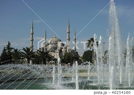 ブルーモスク スルタンアフメト モスク トルコ イスタンブールの写真素材