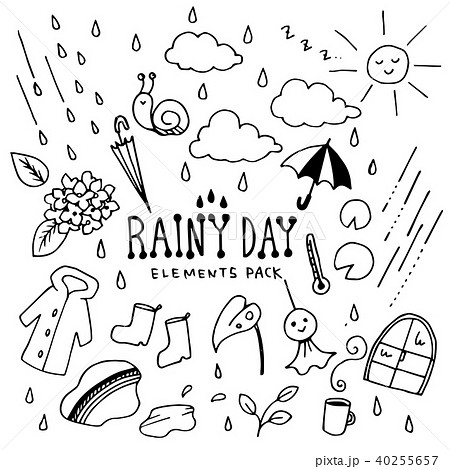 Rainy day Illustration pack 40255657