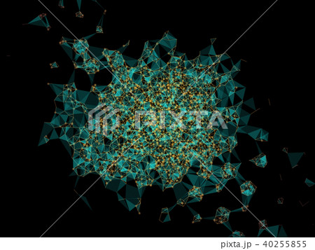 Random line connect generative pattern background 40255855