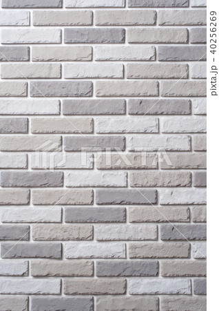 White brick wall. Block background 40256269
