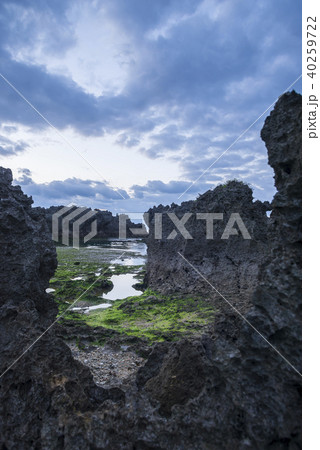 沖永良部島　ウジジ浜　奇岩 40259722