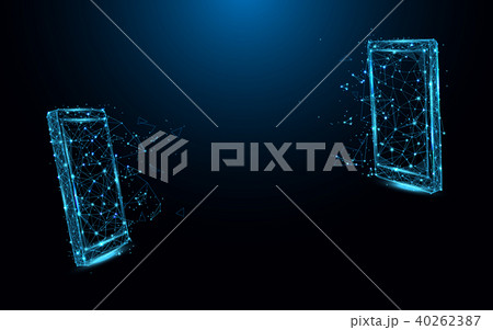 Smartphone form lines and triangles, point. Smartphone form lines and triangles, point. 40262387