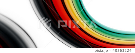 Abstract wave lines fluid color stripes. Vector artistic illustration for poster or web banner 40263224