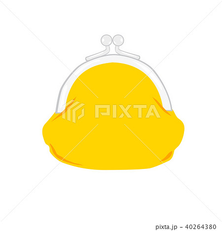 金運上昇黄色のがま口財布のイラスト素材 40264380 Pixta