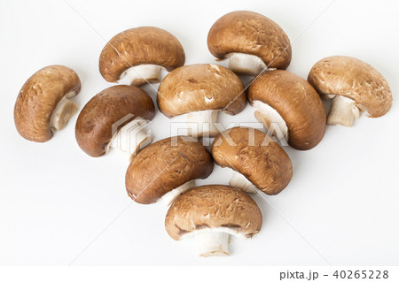 Group of brown mushrooms. 40265228