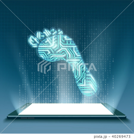 Smartphone with a white screen. Smartphone with a white screen. 40269473