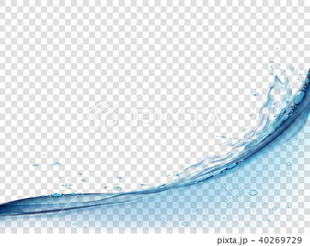 Water surface and splash on transparent background 40269729