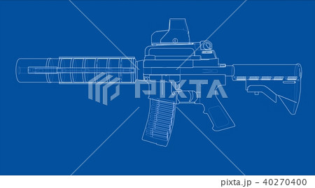 Machine Gun. Vectorのイラスト素材 [40270400] - PIXTA