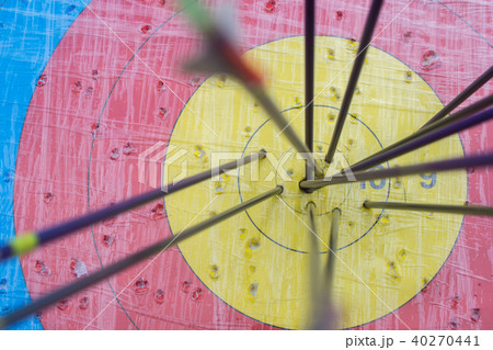 Archery target with arrows on it. Success concept 40270441