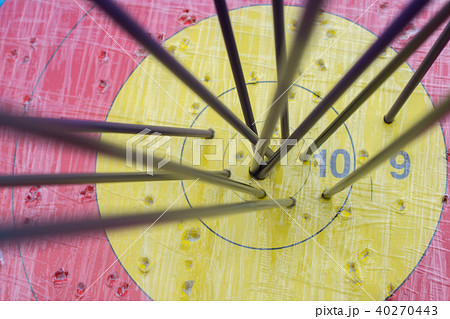 Archery target with arrows on it. Success concept 40270443