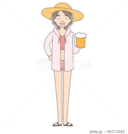 お母さん_海水浴 40271082