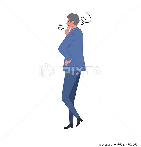 リストラ 悩む ビジネスマン イラストのイラスト素材