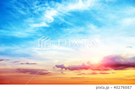Sunrise summer sky panorama 40276087