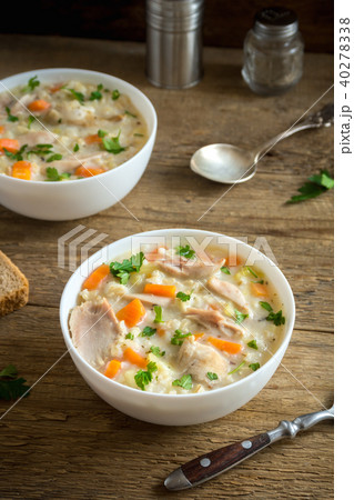 Chicken and Wild Rice Soup 40278338
