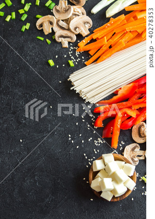 ingredients for asian stir fry 40278353
