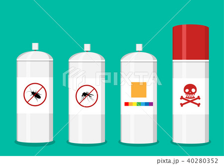 Set of spray can in flat vector art 40280352