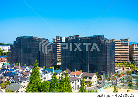 マンション大規模修繕と街並 マンション大規模修繕と街並 40280625