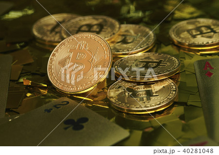 Bitcoin 金貨 仮想通貨 紙吹雪 40281048