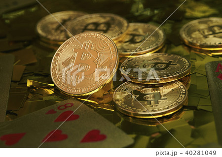 Bitcoin 金貨 仮想通貨 紙吹雪 40281049