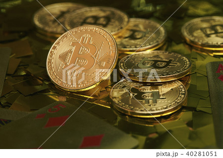 Bitcoin 金貨 仮想通貨 紙吹雪 Bitcoin 金貨 仮想通貨 紙吹雪 40281051
