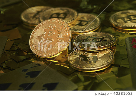 Bitcoin 金貨 仮想通貨 紙吹雪 40281052