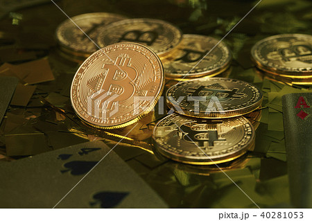 Bitcoin 金貨 仮想通貨 紙吹雪 40281053