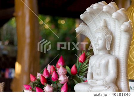 buddha white Stone carving 40281840