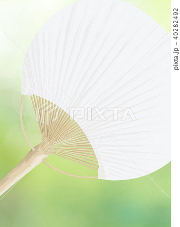 背景 夏 うちわのイラスト素材