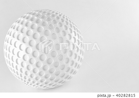 White sphere on white background. 3d render 40282815