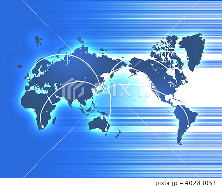 ビジネス グローバル 経済 世界地図 日本地図 世界販売のイラスト素材 4051